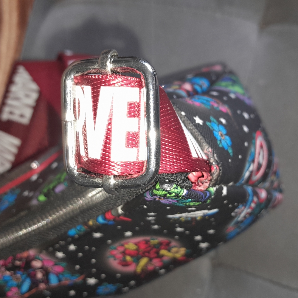 Marvel Loungefly Black and Red Superhero Bag  With Coin Pouch NWOT - Picture 10 of 12
